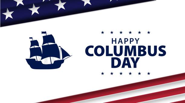 istock Happy Columbus Day background design. Columbus Day greeting card design. Vector 1638073128
