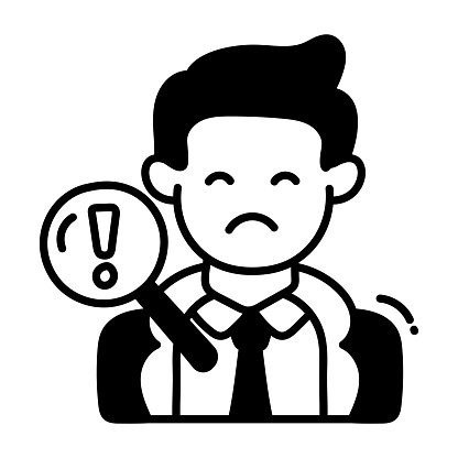 Job searching doodle Icon Design illustration. Business Symbol on White background EPS 10 File