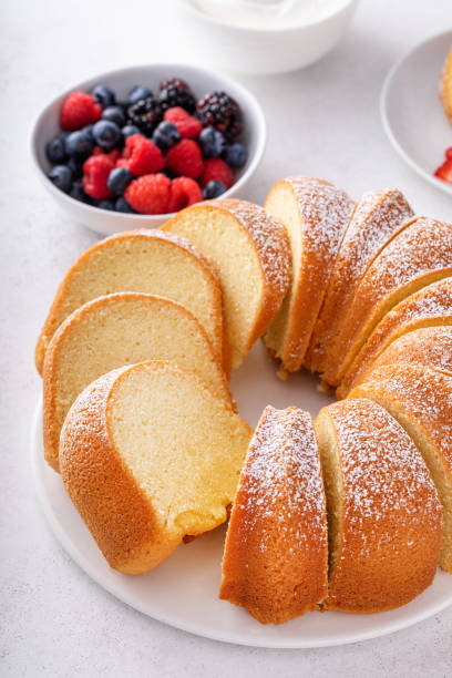 istock Pound cake, traditional vanilla or sour cream flavor 1638099786