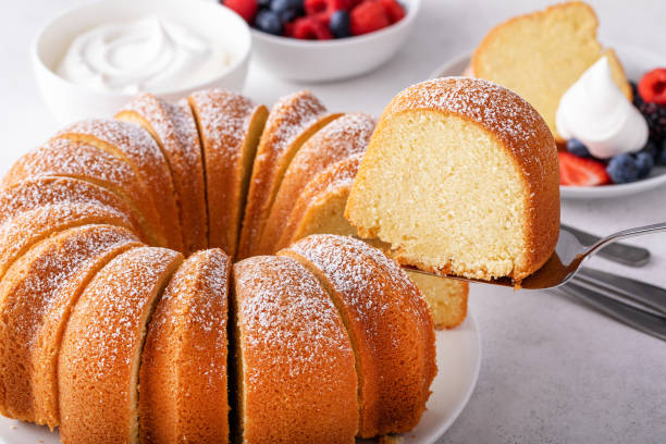 istock Pound cake, traditional vanilla or sour cream flavor 1638099798