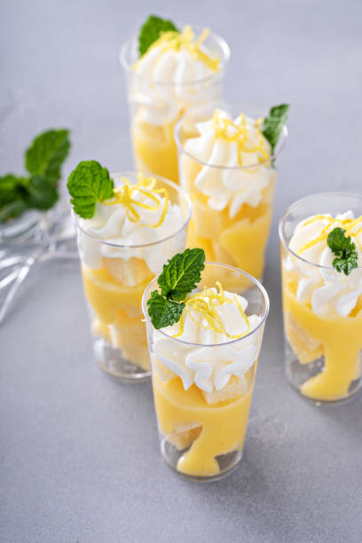 istock Lemon curd layered dessert shots for a party 1638114954