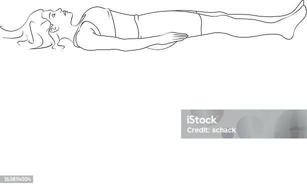Dormire Donna - Immagini vettoriali stock e altre immagini di Sdraiato - Sdraiato, Anatomia umana, Concetti