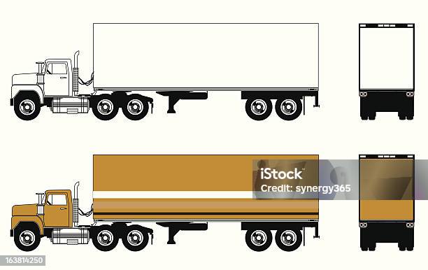 Semi Truck Ende Lader Stock Vektor Art und mehr Bilder von Behälter - Behälter, Container, Diesel-Kraftstoff