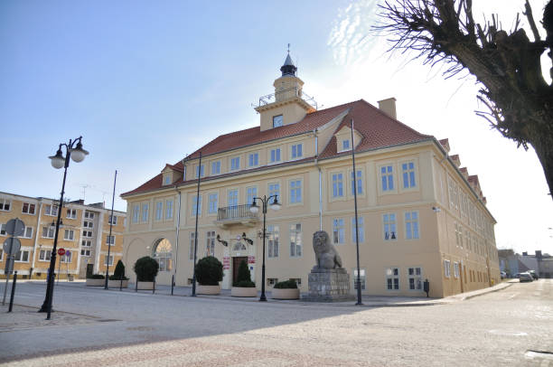 istock Town hall in Olsztynek, Poland 1638143799