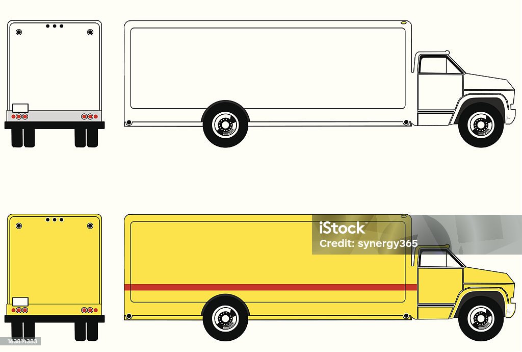 Semi/camión móvil - arte vectorial de Camión de las mudanzas libre de derechos
