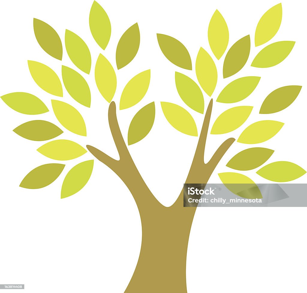 Wiosną Drzewo WEKTOR - Grafika wektorowa royalty-free (Bez ludzi)