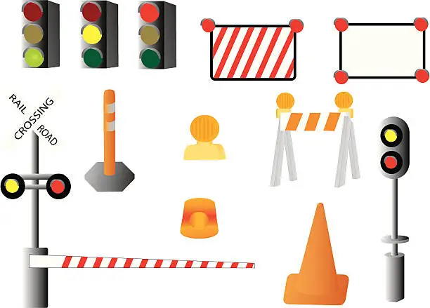 Vector illustration of signs and signals