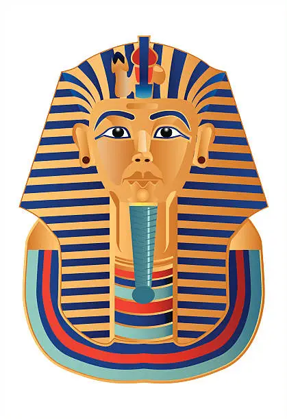 Vector illustration of Pharaoh Tutankhamun