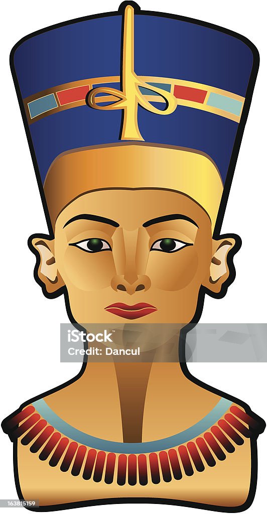 Nefertiti - arte vettoriale royalty-free di Antica civiltà