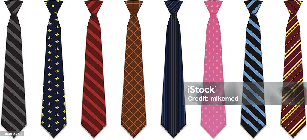 Set of 8 illustrated neck ties http://www.openpathdesign.com/microstock/filetypes_aicsjpg.jpg Necktie stock vector