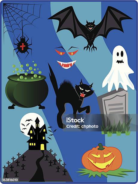 Halloweenelemente Stock Vektor Art und mehr Bilder von Angst - Angst, Augenirritation, Festliches Ereignis