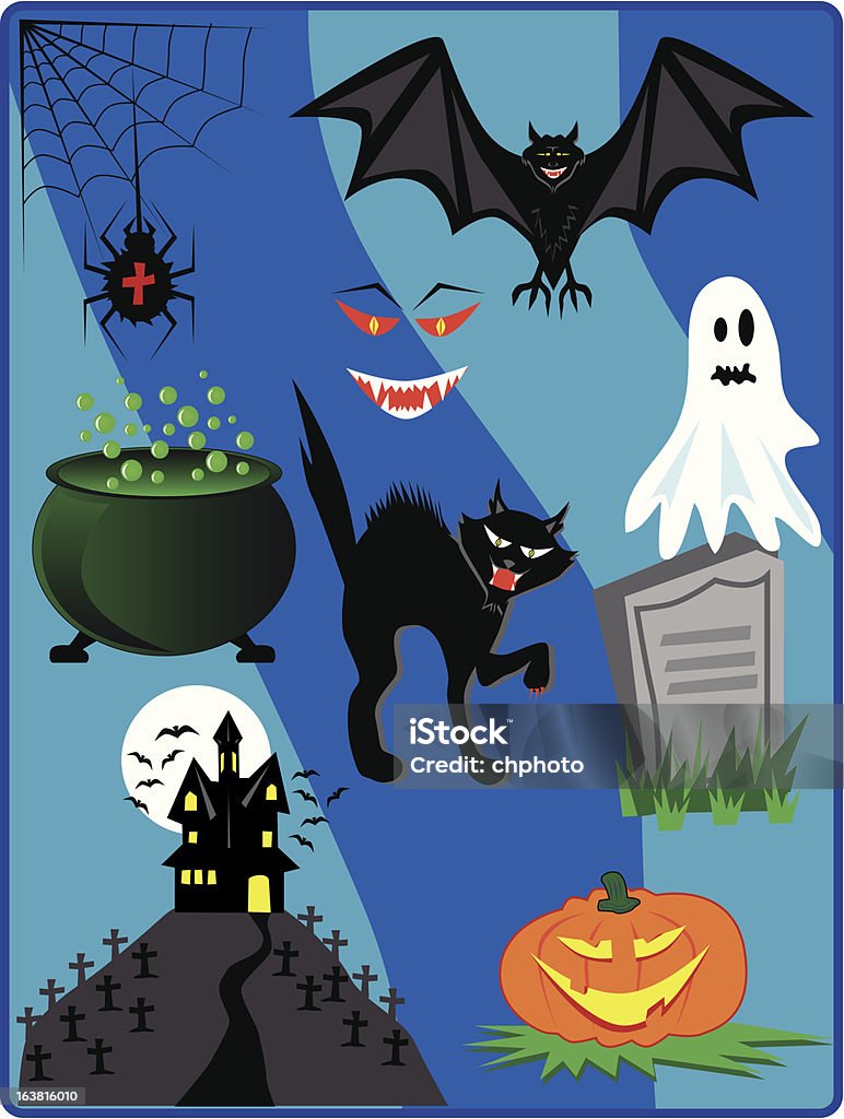 Halloween elementos - arte vectorial de Araña libre de derechos