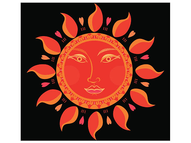 symbol Słońce – artystyczna grafika wektorowa