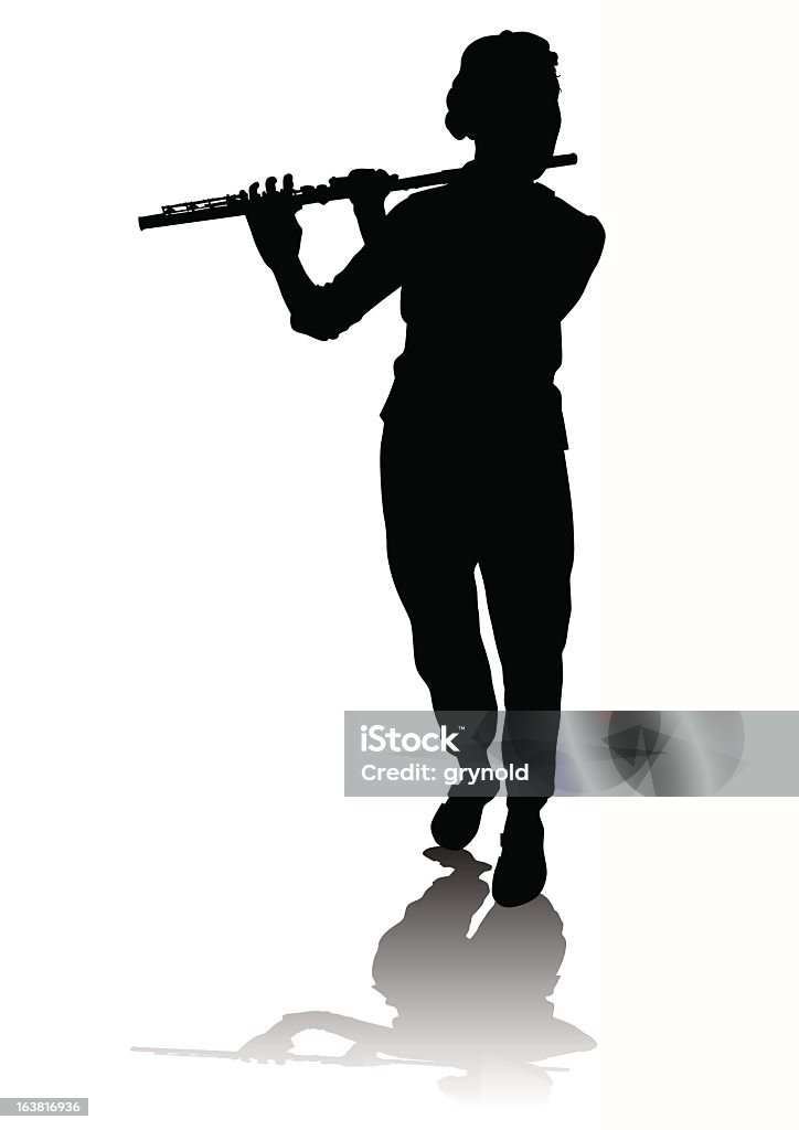 flutist - arte vettoriale royalty-free di Flauto