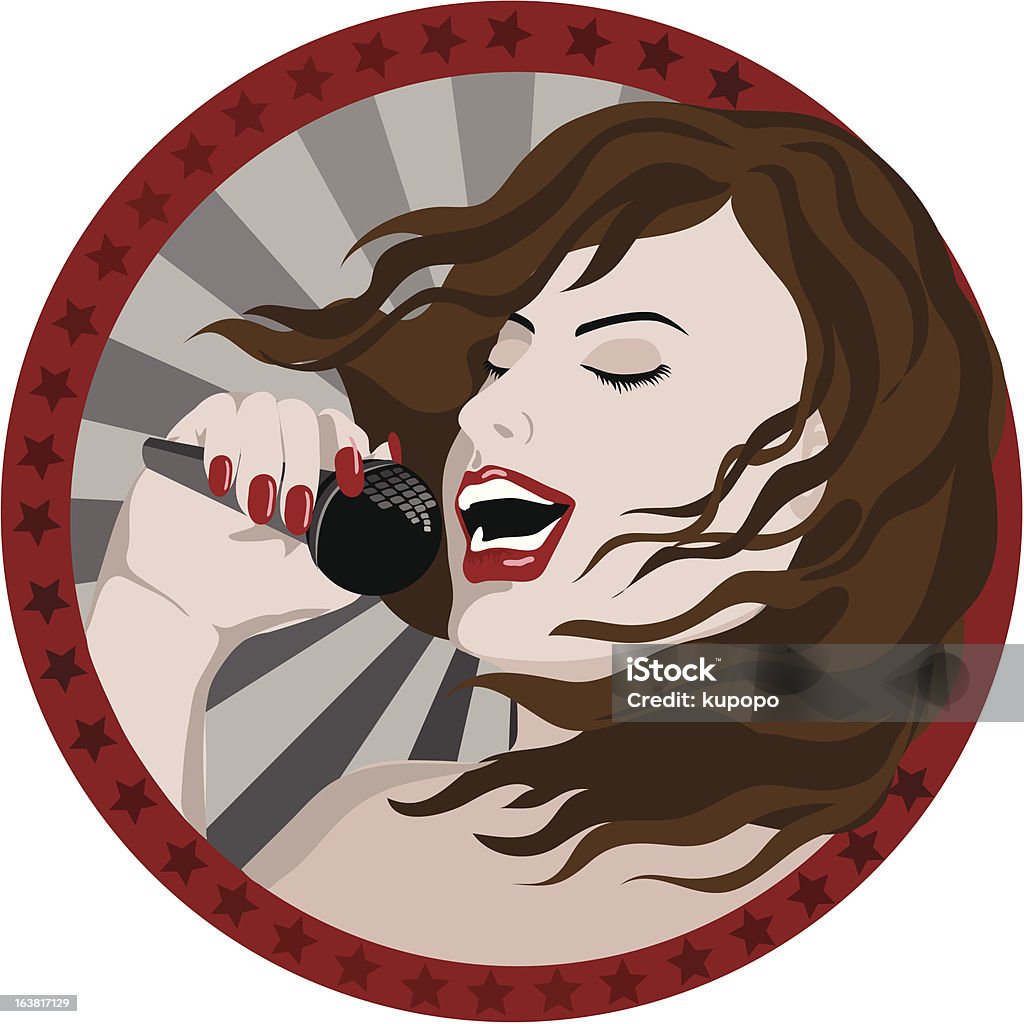 Cantante femenina - arte vectorial de Adulto libre de derechos