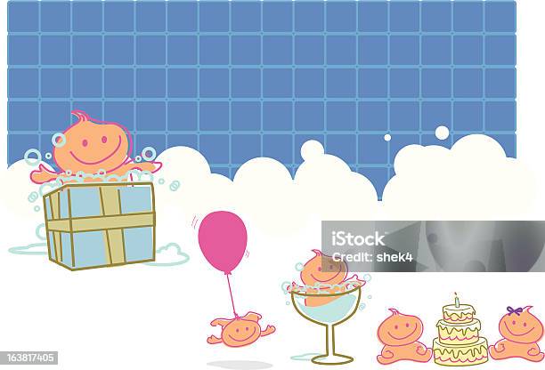 ベビーの誕生日にバブルバスルームの背景 - イラストレーションのベクターアート素材や画像を多数ご用意 - イラストレーション, カラフル, ケーキ