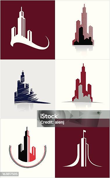 Logo Miasta - Stockowe grafiki wektorowe i więcej obrazów Bez ludzi - Bez ludzi, Biznes, Czerwony