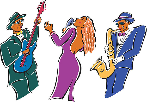 Musicians vector art illustration