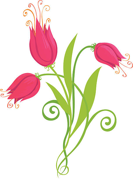 Flowers: Pink vector art illustration