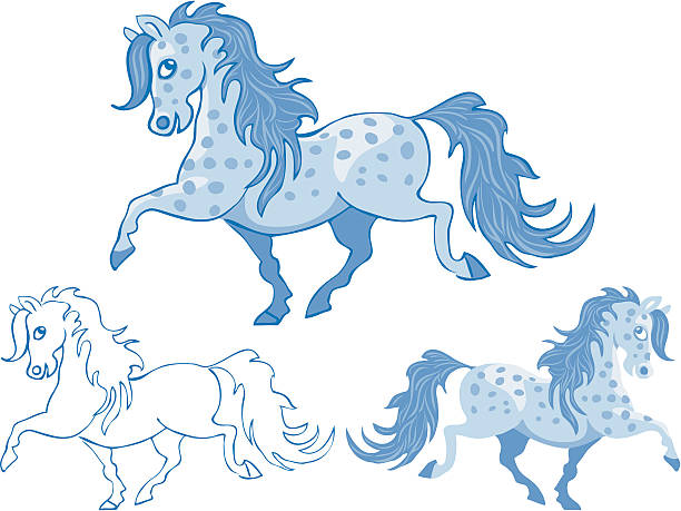 Polka Horse vector art illustration