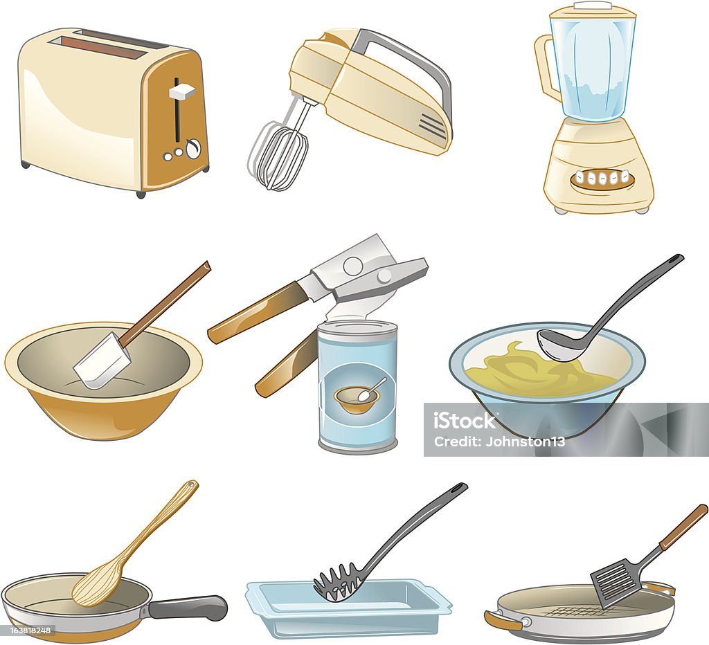 Juego de cocina - arte vectorial de Batidora eléctrica libre de derechos