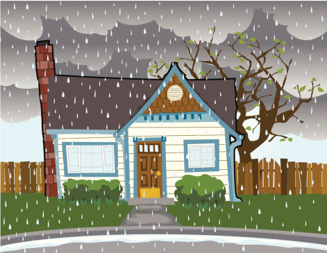 Animation Spring Whit Home Spring House Stock Illustration - Download Image Now - Cloud - Sky ...
