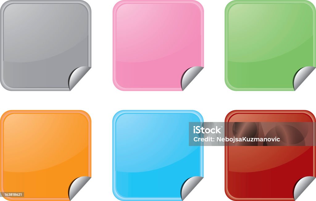 Shiny Sticker Vector Blank Shiny Stickers Stock Illustration - Download Image Now - Copy ...