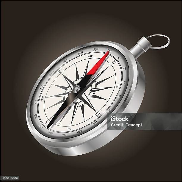 Silver Compass Icon Vintage Silver Compass Stock Illustration - Download Image Now ...