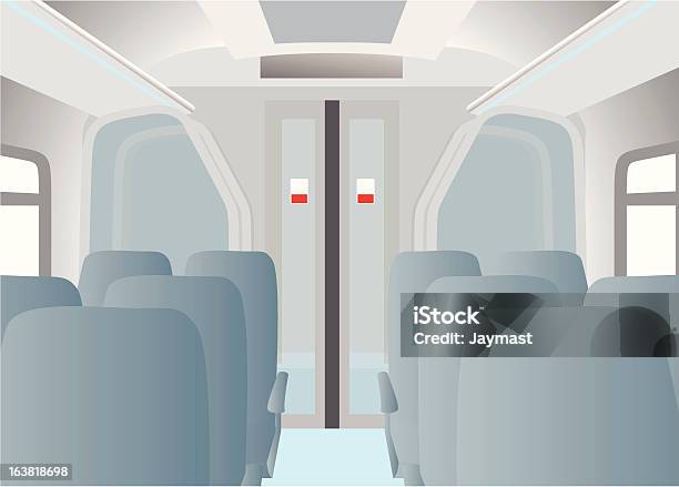 Wnętrze Pociągu - Stockowe grafiki wektorowe i więcej obrazów Bez ludzi - Bez ludzi, Fotel samochodowy, Grafika wektorowa
