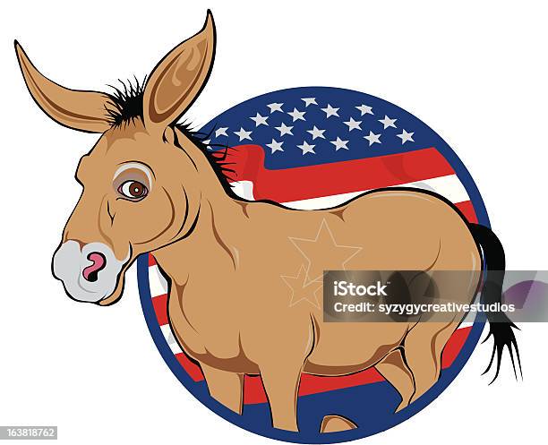 Politica Asino - Immagini vettoriali stock e altre immagini di Animale - Animale, Bandiera, Bandiera degli Stati Uniti