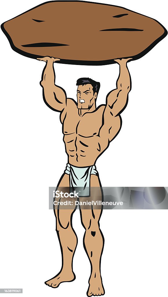 Starker Mann Gewichtheben rock - Lizenzfrei Lendenschurz Vektorgrafik