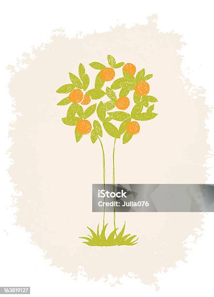 ベクトルオレンジの木のスケッチ - かんきつ類のベクターアート素材や画像を多数ご用意 - かんきつ類, イラストレーション, インク