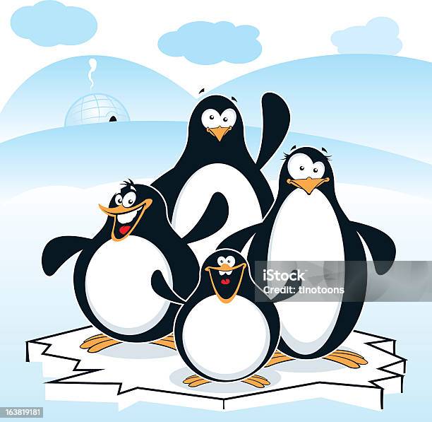 Penguins - Arte vetorial de stock e mais imagens de Animal - Animal, Banda desenhada - Produto Artístico, Cara Alegre