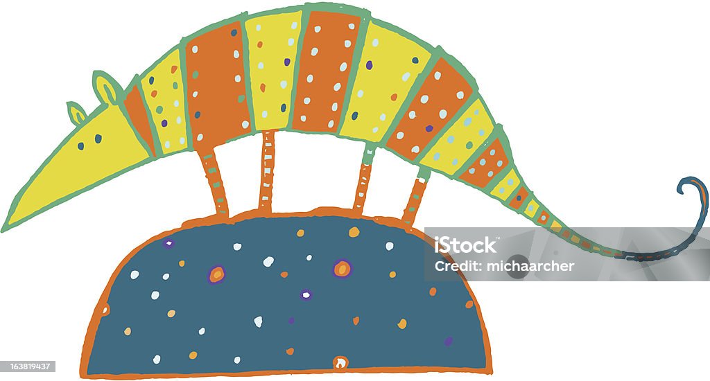 カラフルなアルマジロ - アメリカ南西部のロイヤリティフリーベクトルアート