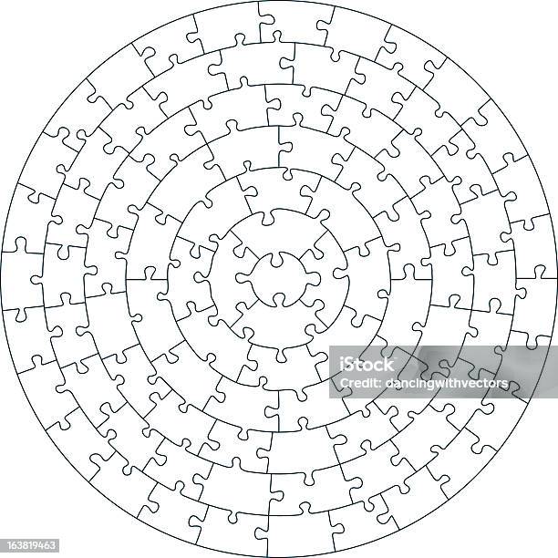 동심성 낱말퍼즐 원형에 대한 스톡 벡터 아트 및 기타 이미지 - 원형, 지그소 퍼즐, 조각그림 맞추기