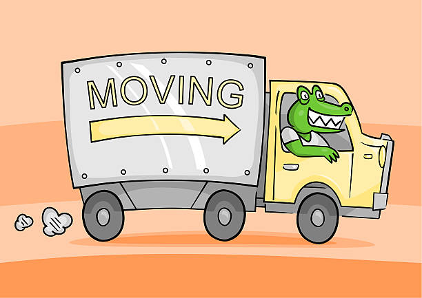 Moving Truck Stock Illustration - Download Image Now - Moving Van, Cartoon,  Vector - iStock