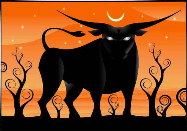 bull vector art illustration