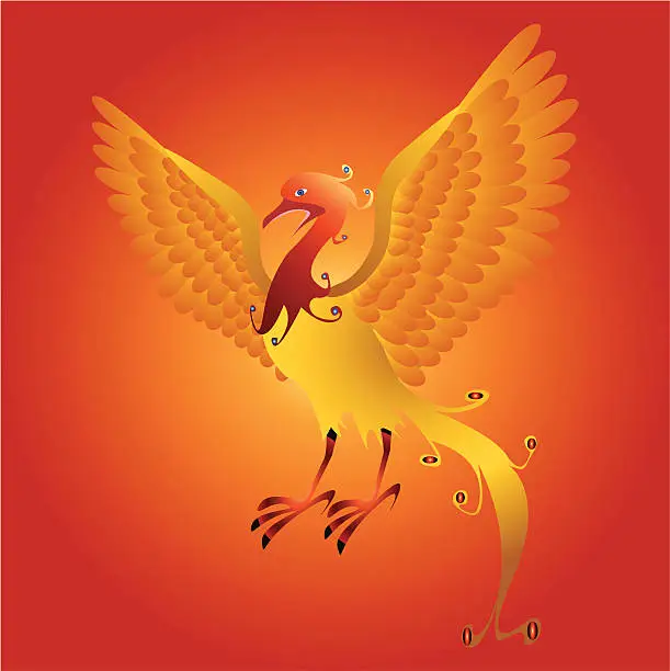 Vector illustration of phoenix