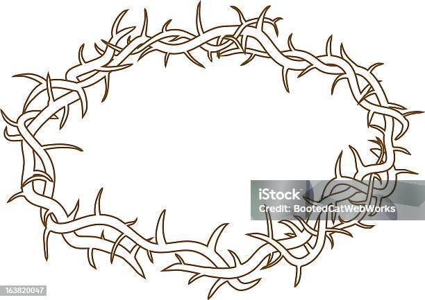 Thorn Kroneumriss Stock Vektor Art und mehr Bilder von Dornenkrone - Dornenkrone, Umrisslinie, Christentum