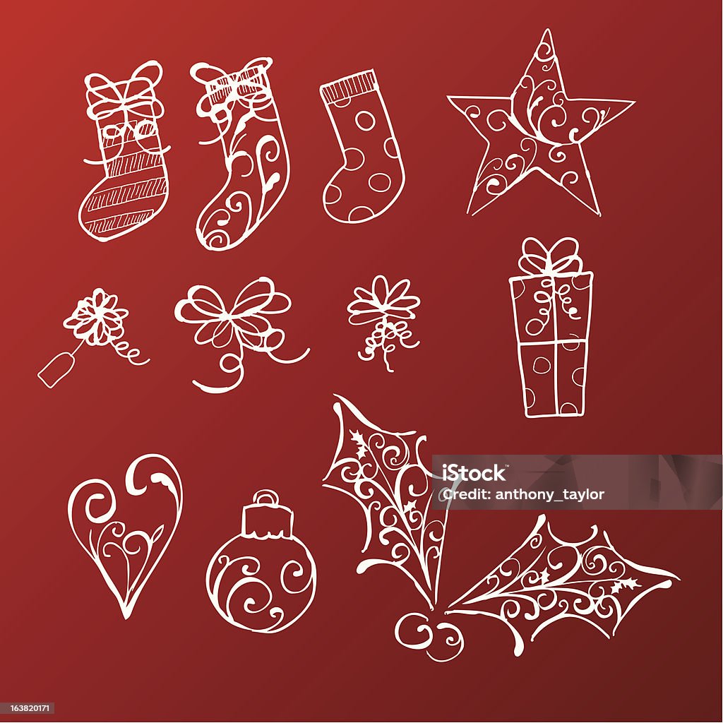 Christmas Doodles - Grafika wektorowa royalty-free (Atrament)