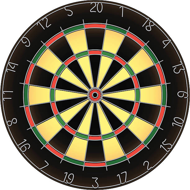 Dartboard illustration vector art illustration