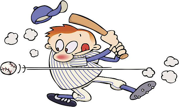 ilustraciones, imágenes clip art, dibujos animados e iconos de stock de jugador de béisbol se pierda la pelota - baseball strike