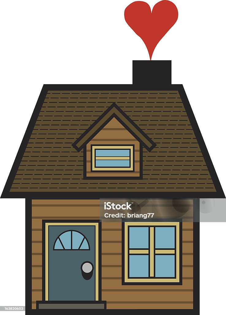 Cartoon Home Vector illustration of cartoon-style house. All layers are clearly separated and colors are easily changed. Apartment stock vector