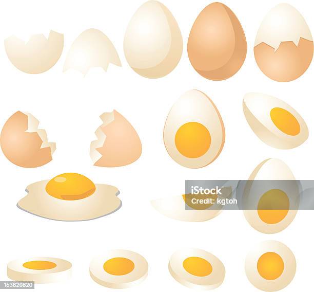 Vetores de Ovos Ilustração e mais imagens de Ovo cozido - Ovo cozido, Projeção isométrica, Variação