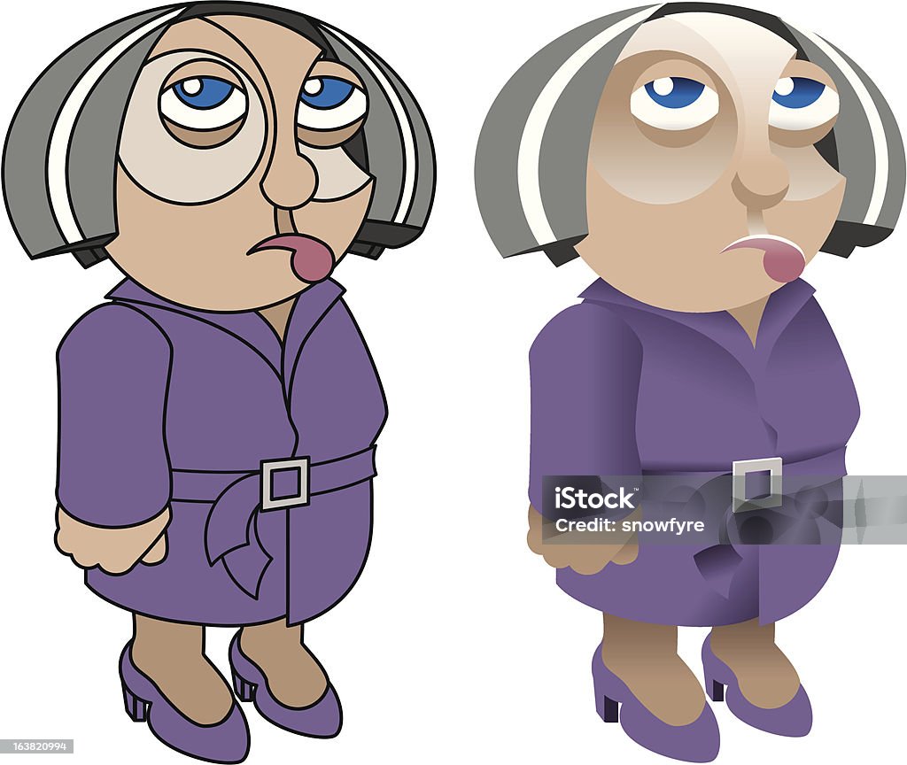 Grumpy Woman "Grumpy woman.  CS3, EPS8, hi-res PNG and hi-res JPG files zipped in download." Adult stock vector