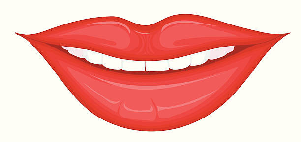 Female lips vector art illustration