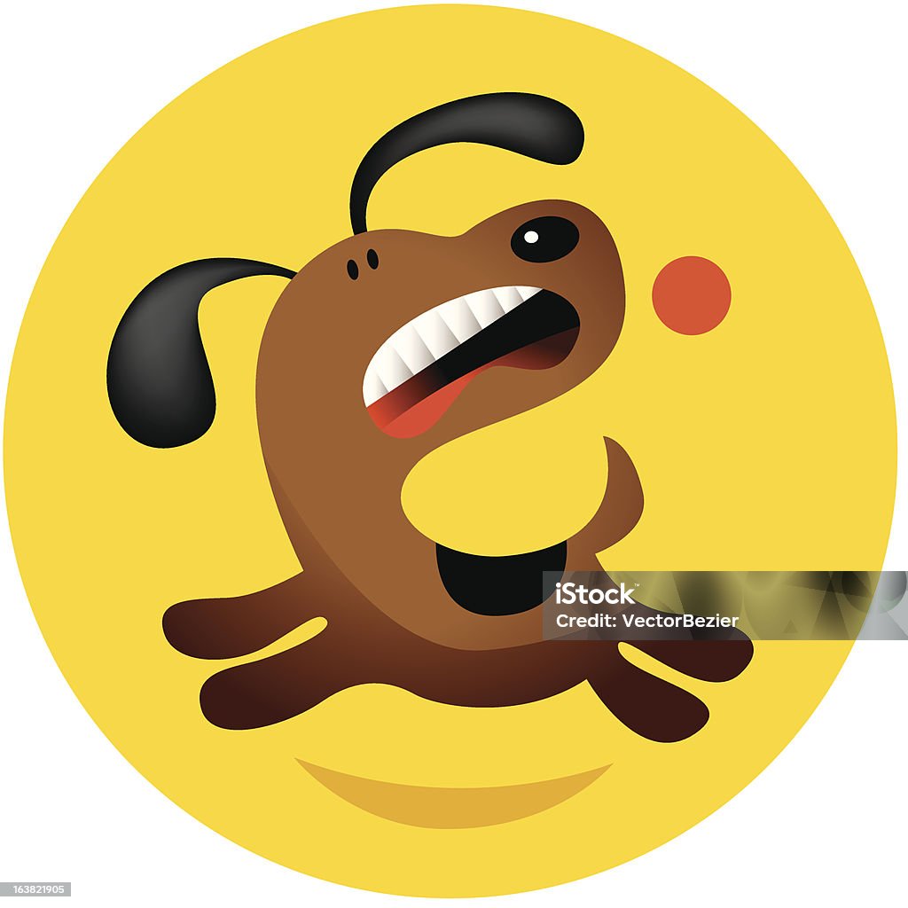 Perro jugando Fetch - arte vectorial de Animal libre de derechos