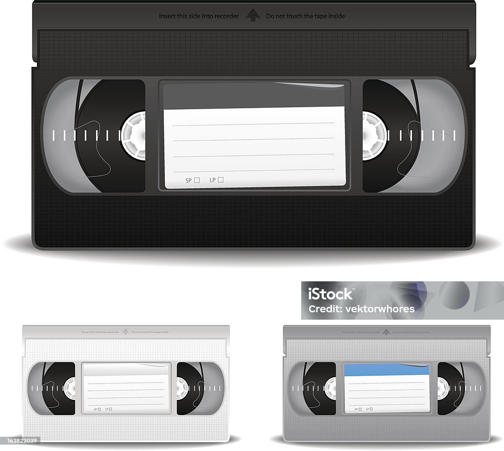 Ilustración de VHS cinta de vídeo - arte vectorial de 1980-1989 libre de derechos