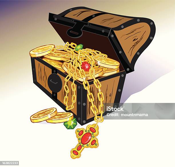 Treasure Chest Stock Illustration - Download Image Now - Jewelry, Treasure Chest, Trunk - Furniture