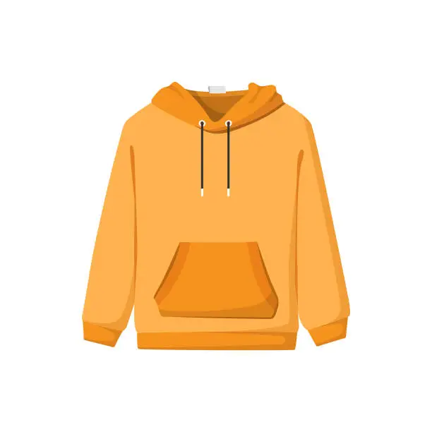 Vector illustration of Hoodie Clothes Vector Design on White Background.